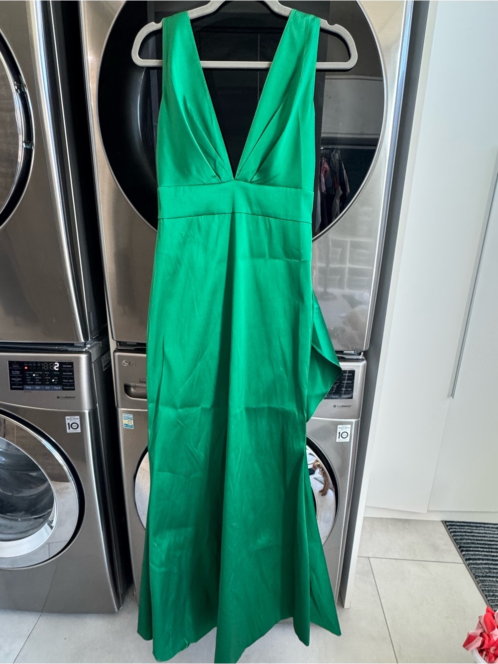 Sachin + Babi Emerald Green Deep V Maxi Dress